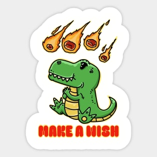 Make a Wish Dino Sticker